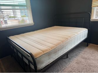 Full bed frame and mattress