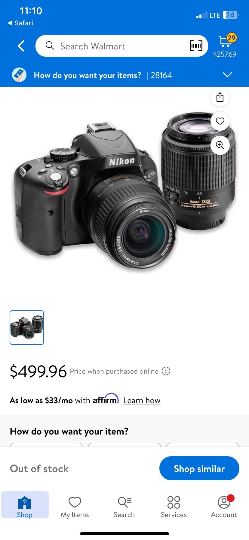 Nikkon DX Camera Like New Purchased For $699