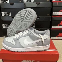 Nike Dunk Low Two Tone Gray DH9765-001 Size 7Y/8.5 Womens Brand New