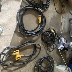 Rv Parts And Accessories 50 Amp And 30 A.M. Power Cord That Connects To Rv Campers