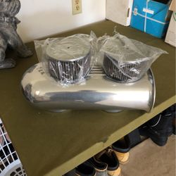 Dual carb blower air cleaner