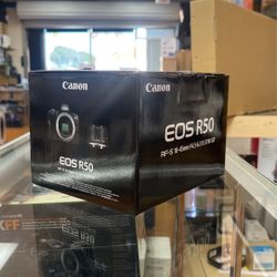 Canon R50 With 18-45mm Lens 