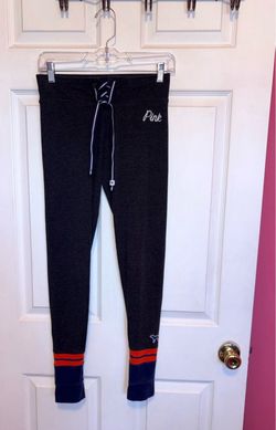 VS Pink NWOT Drawstring Dark Grey Yoga Leggings Size S