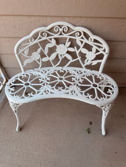 Iron decorative bench