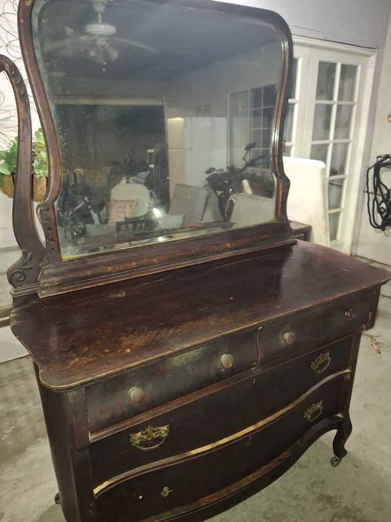 Antique Mirrored Buffet