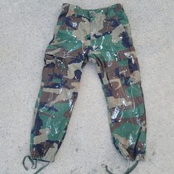 Kids Combat Cargo Camo Pants Paint Splatter 