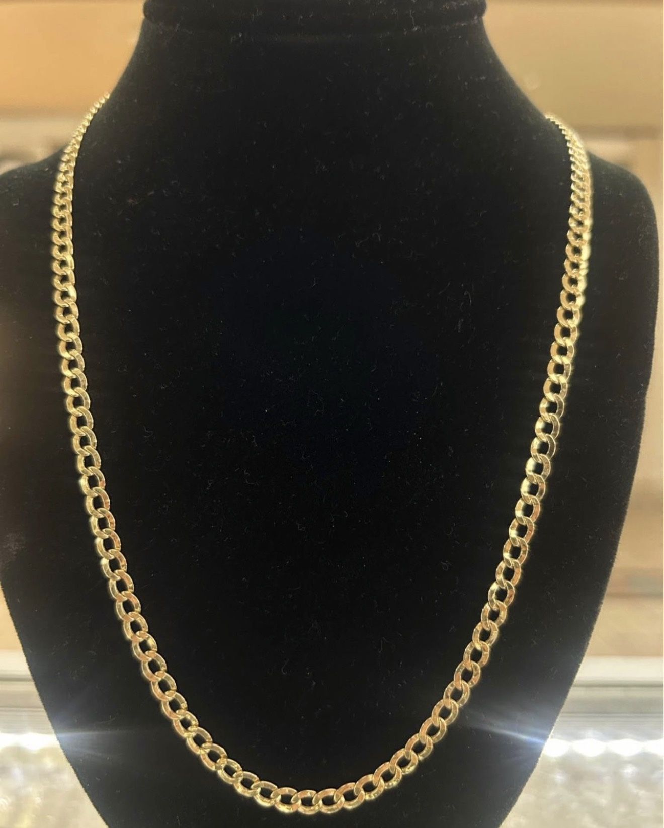10k Real Gold Cuban Chain 4mm 22 inch