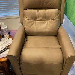 Heat And Massage And Lumbar Leather Recliner Chair