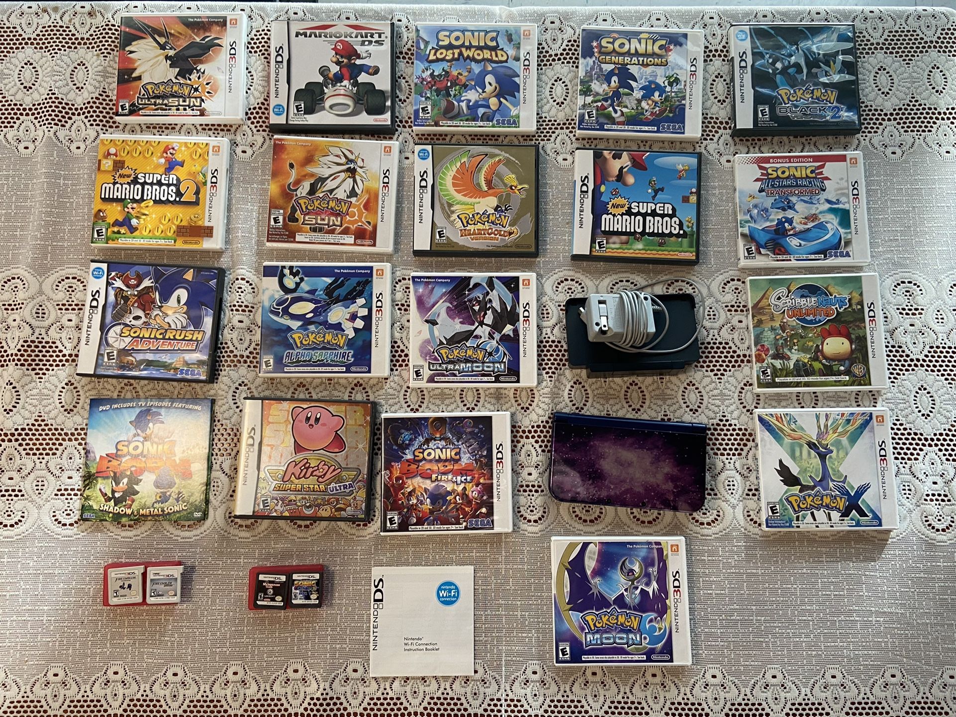 Nintendo 3DS&DS GIANT Lot Pokémon Mario Sonic Kirby Fire Emblem