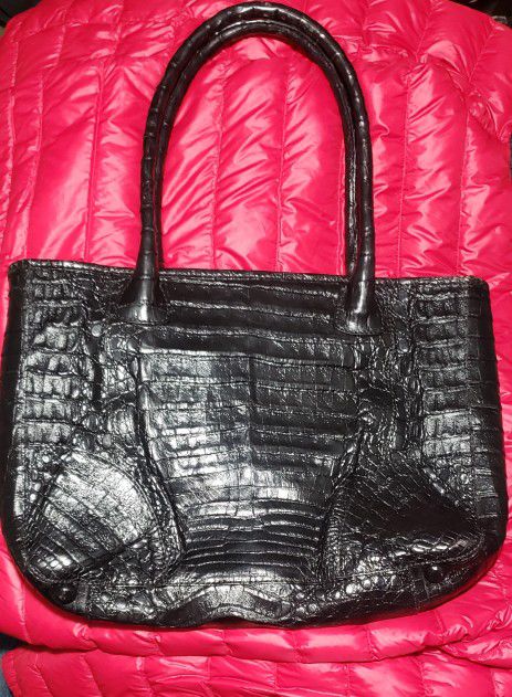 Francesco Santoro Beverly Hills  Cocodile Leather Bag Womens 