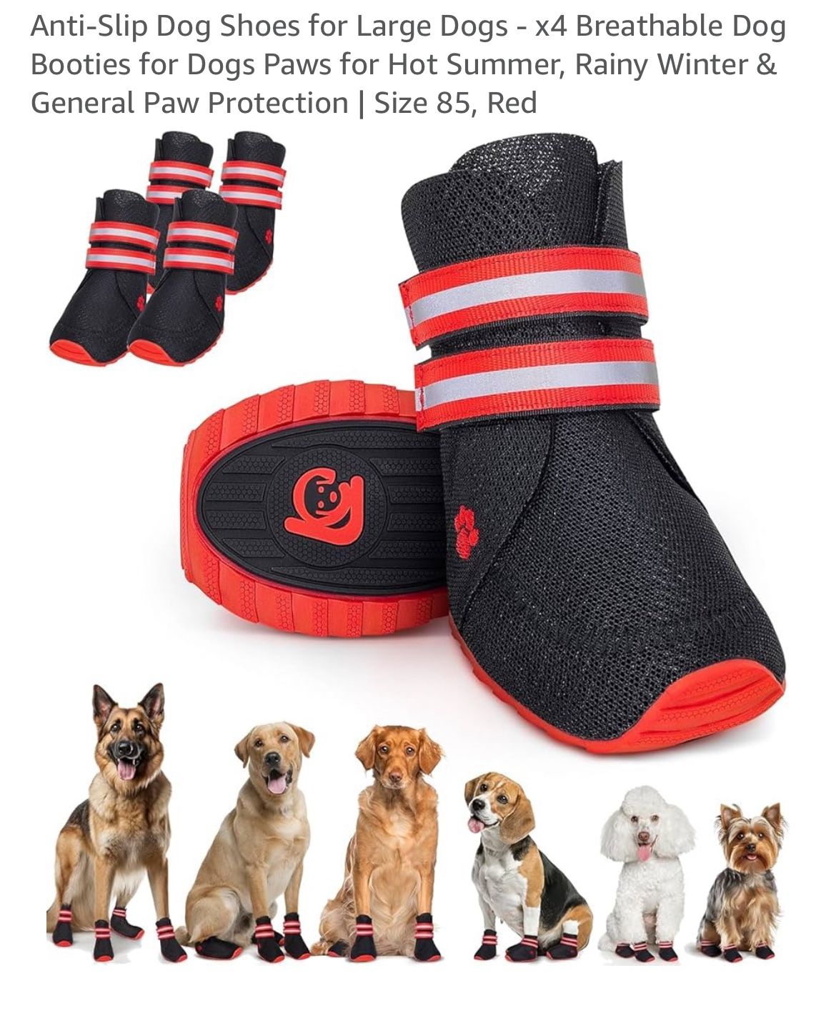 Anti-Slip Dog Shoes for Large Dogs 