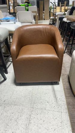 ❤️‍🔥 Modern Barrel Dining Chair with Rolling Casters