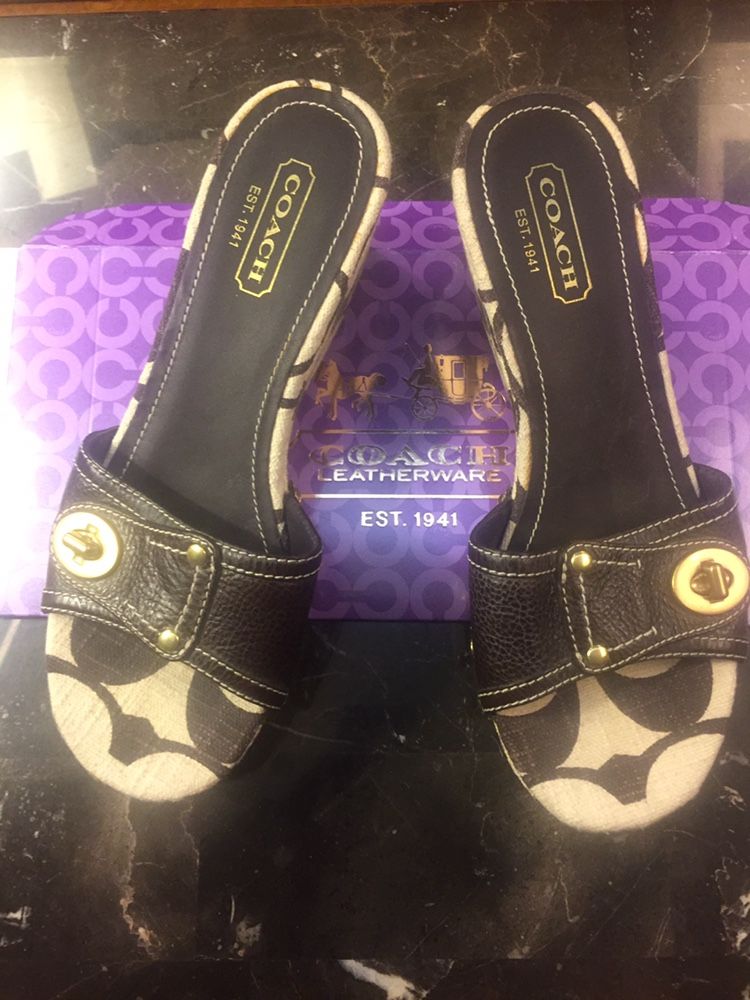 Coach Brown Wedges Size 8