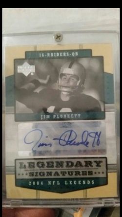 Jim plunkett auto card