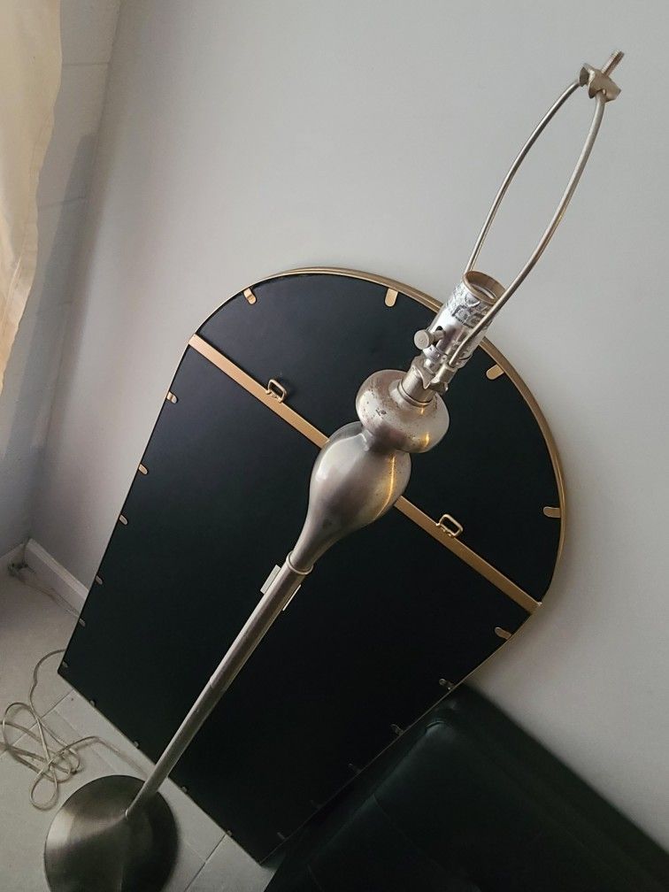 5ft Stainless Steel Standing Floor  Lamp w shade
