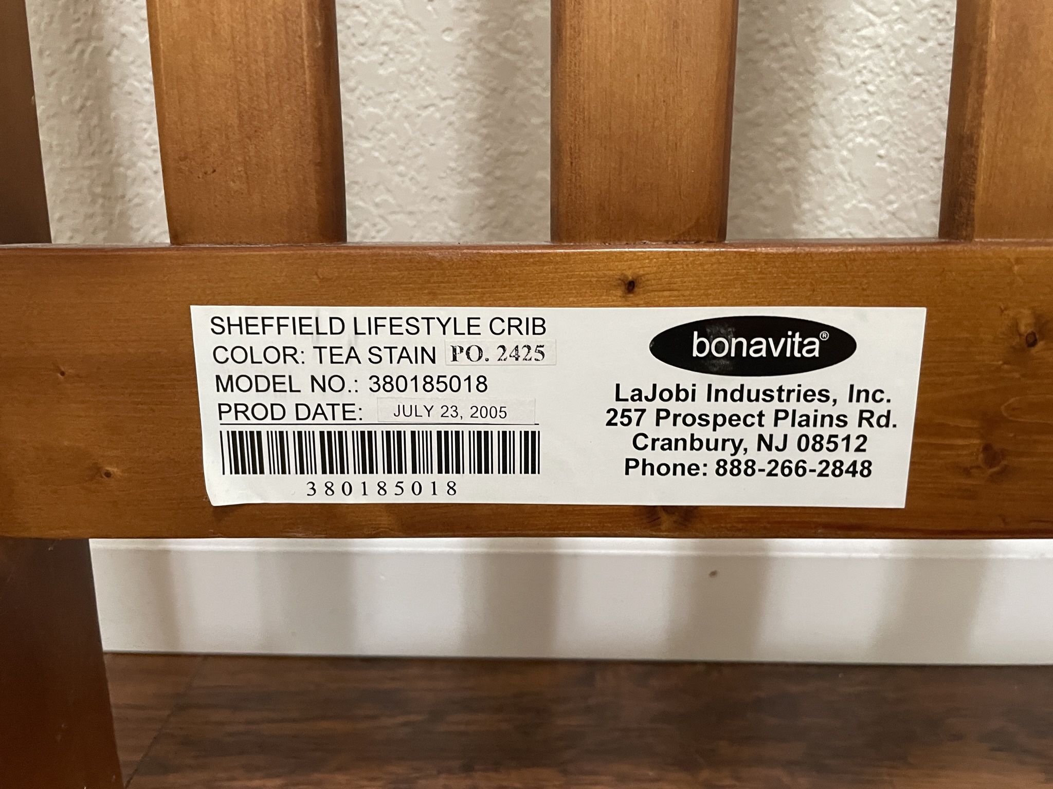 Bonavita sheffield cheap crib