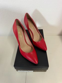Charles by Charles David Red Leather Pumps