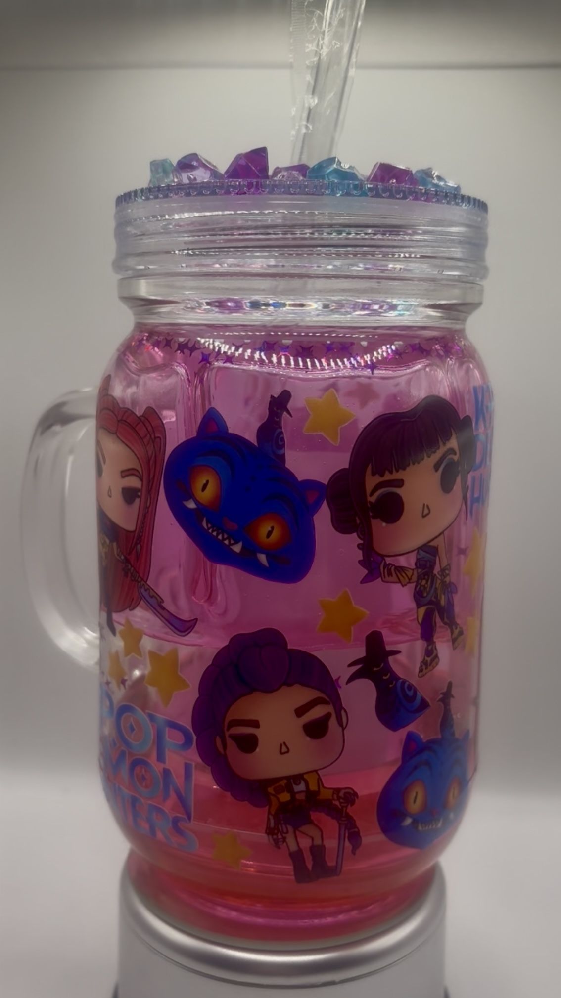 K-Pop Demon Hunters 20oz Snow Globe Tumbler With Handle