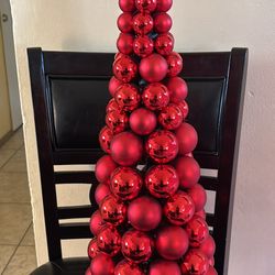 Red Christmas Tree with Lights