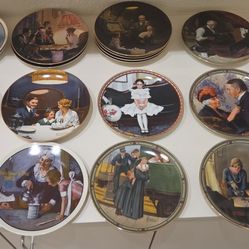 47 Collectable Norman Rockwell Plates - $300