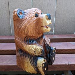 Carved Wood Bear