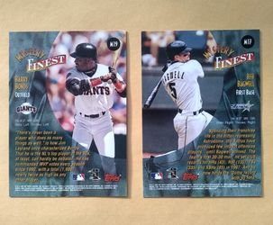 Barry Bonds & Jeff Bagwell Topps Mystery Finest Insert Cards $10 For Both