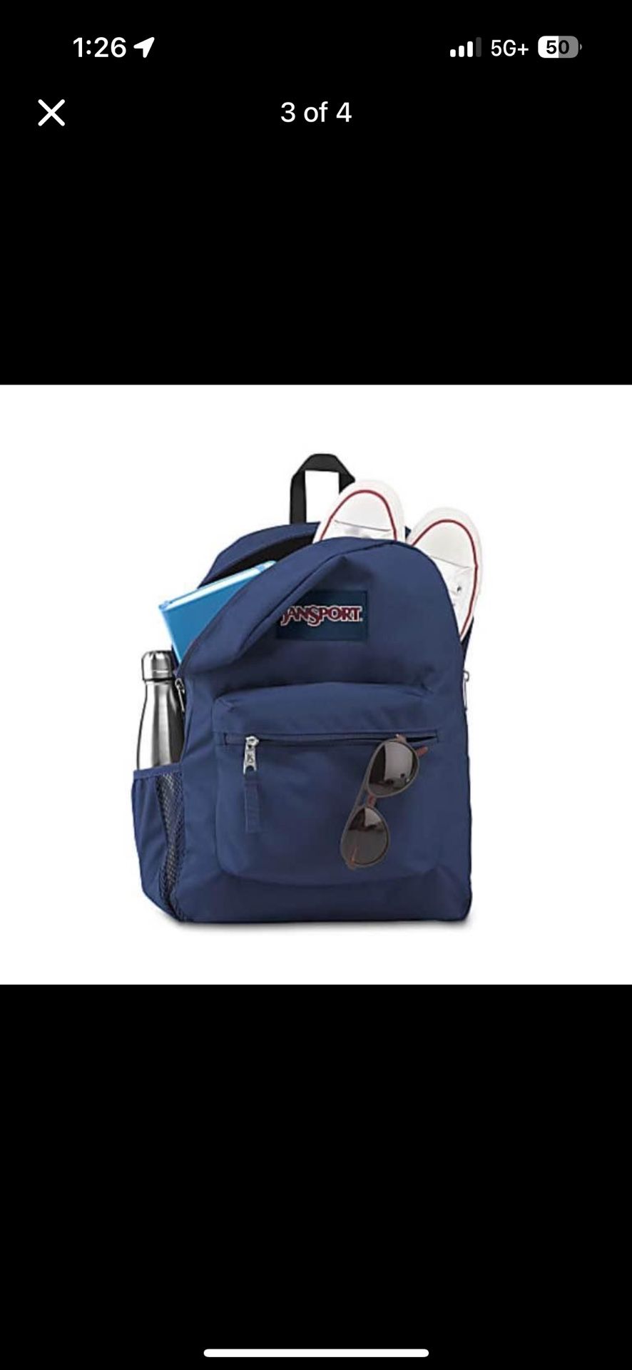 Navy Blue Jansport Backpack