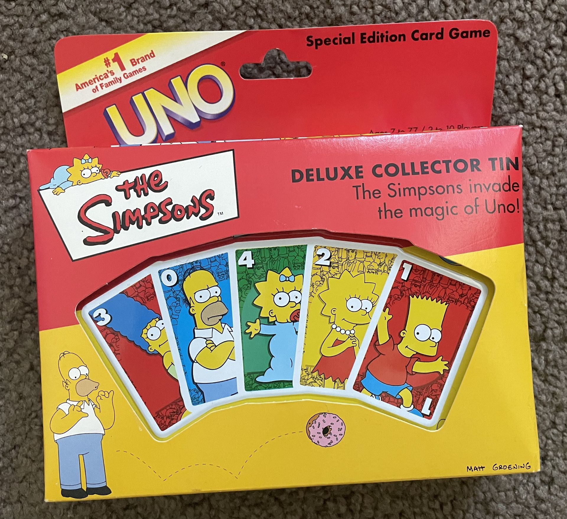 2001 UNO Card Game With The Simpsons
