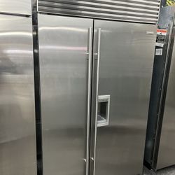 Sub Zero Stainless Steel Built In 48” Refrigerator Ice And Water