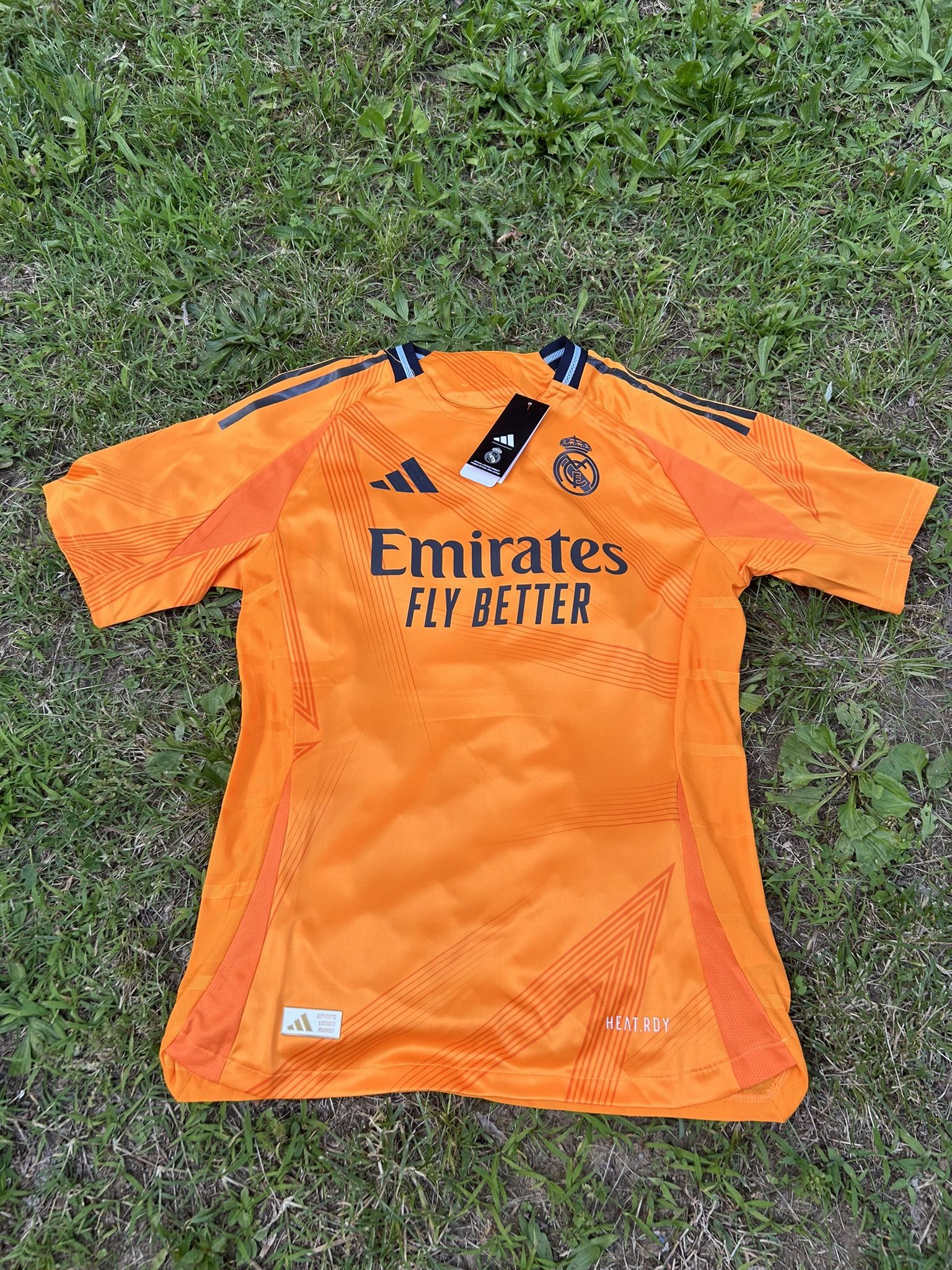 MBAPPE #9 Real Madrid Away Soccer Jersey 2024/25 Orange Sz M