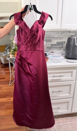 Burgundy Satin Formal Gown
