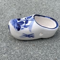 Vintage Delft Blue Antique Ceramic Dutch Shoe Hand Painted Easter Gift