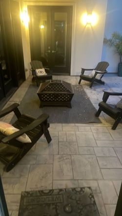 Patio furniture 4 Adirondack chairs and fire 🔥 pit