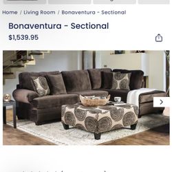 Brown Sectional Couch 