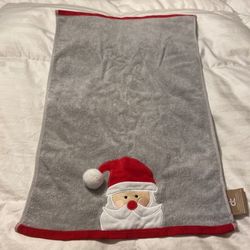 Like New Christmas Santa Claus Hand Towel 17” X 27”
