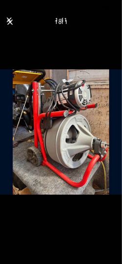 RIDGID K-400 Drain Cleaning Snake Auger 120-Volt Drum Machine with C-32IW 3/8 in. x 75 ft. Cable + 4