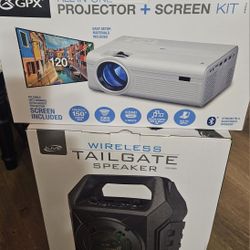 Projector, Screen and Speaker