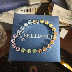 Silver And Crystal Bracelet 