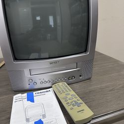Toshiba TV VCR 13" Combo Retro Gaming MV13N3 Remote Tested 🔥