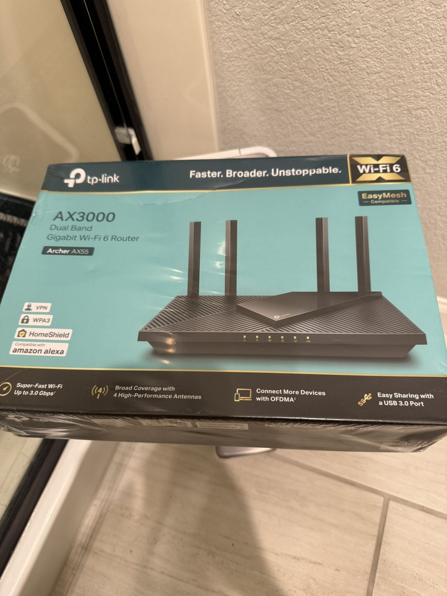 TP-Link AX3000 WiFi 6 Router – 802.11ax Wireless Router, Gigabit, Dual Band Internet Router, VPN Router, OneMesh Compatible (Archer AX55)