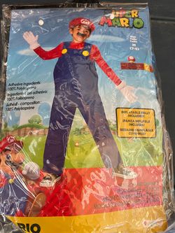 Brand New Super Mario Blow Up Belly Kids Halloween Costume .