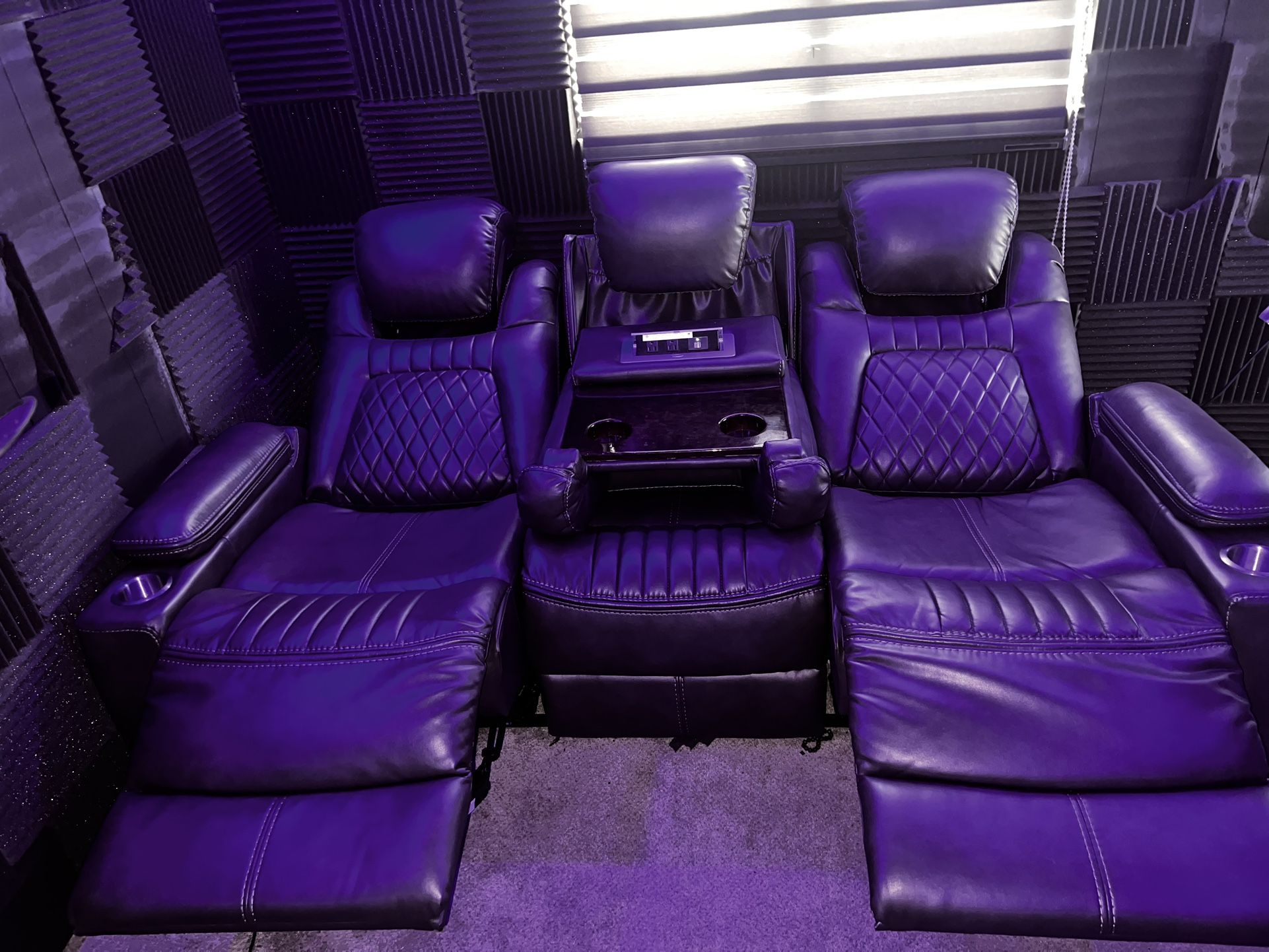 Luxury Leather Reclining Couch