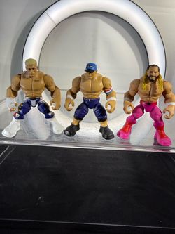 WWE Knuckle Crunchers Action Figures Lot of 3 – John Cena Cody Rhodes Seth Rollins