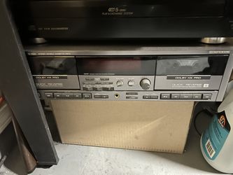 Silver JVC Dual Cassette Player