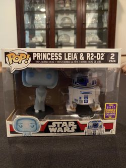 Princess Leia & R2-D2 2 Pack 2017 Summer Convention Exclusive Funko Pop