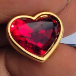 Beautiful! Swarovski Ruby Red Pin Size .5" Signed