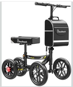 New BlessReach All Terrain Knee Scooter for Adults Foot Injuries,11” Big Wheels
300lbs Foldable Leg Knee Scooter, Disc Brake System, Adjustable