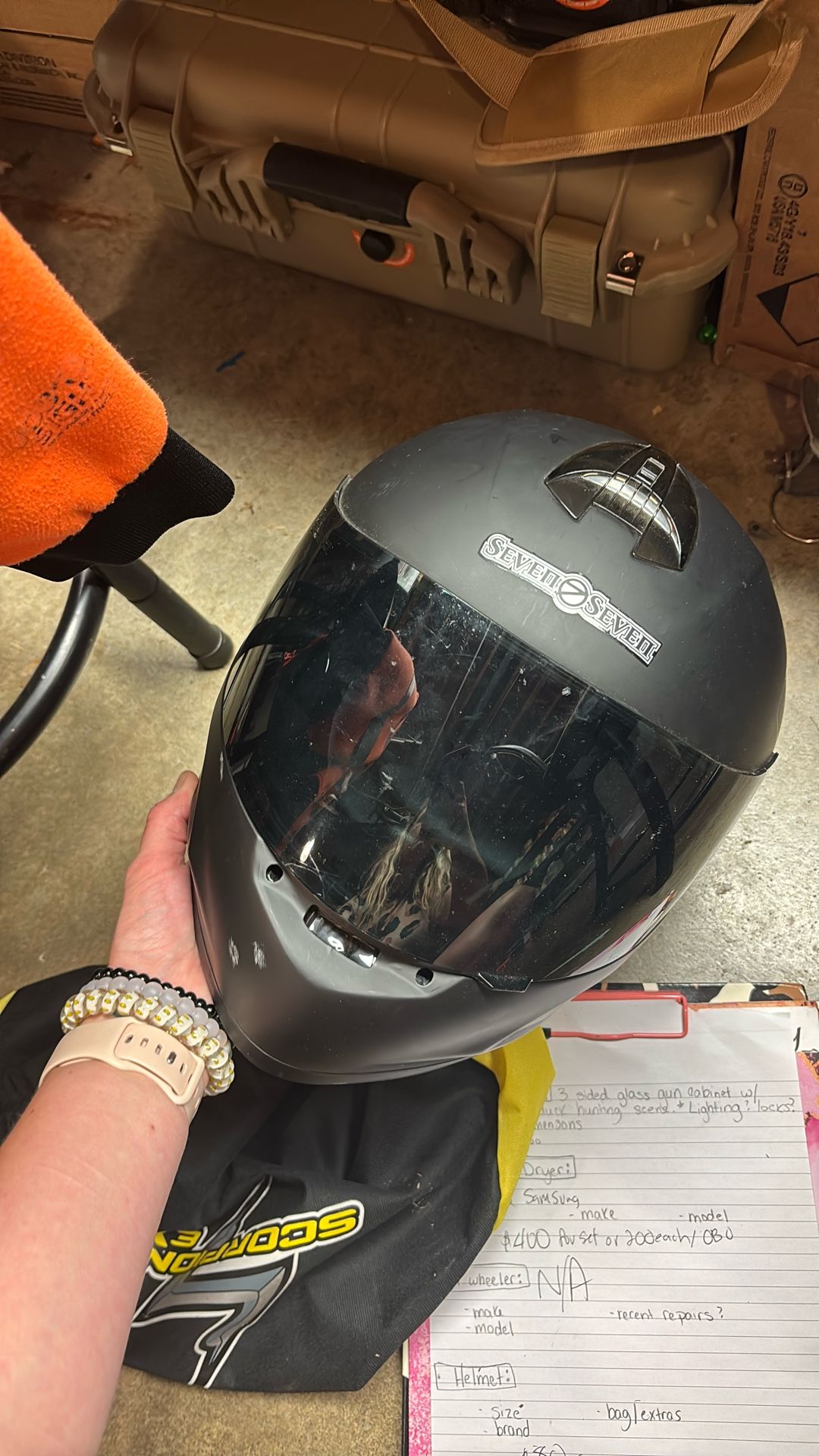 Motorcycle Helmet (good Condition With Included Visor)