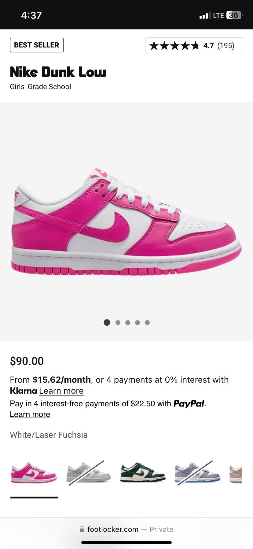 Pink Dunk Lows