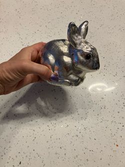 Reed & Barton silver rabbit bank